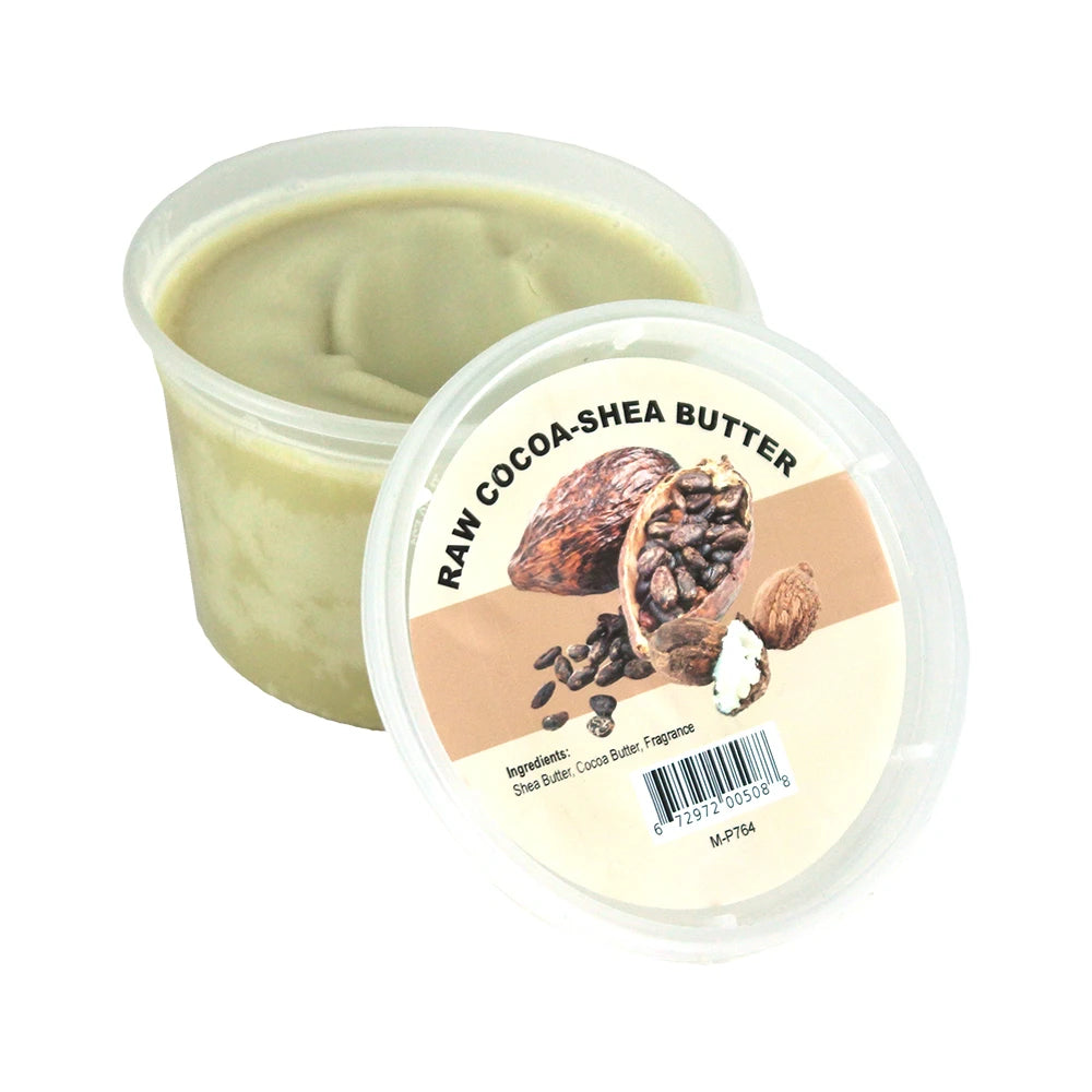Raw Cocoa-Shea Butter for Dry Skin Repair & Deep Hydration – 16 oz