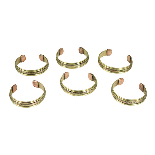 Brass & Copper Bracelets Set Of 6