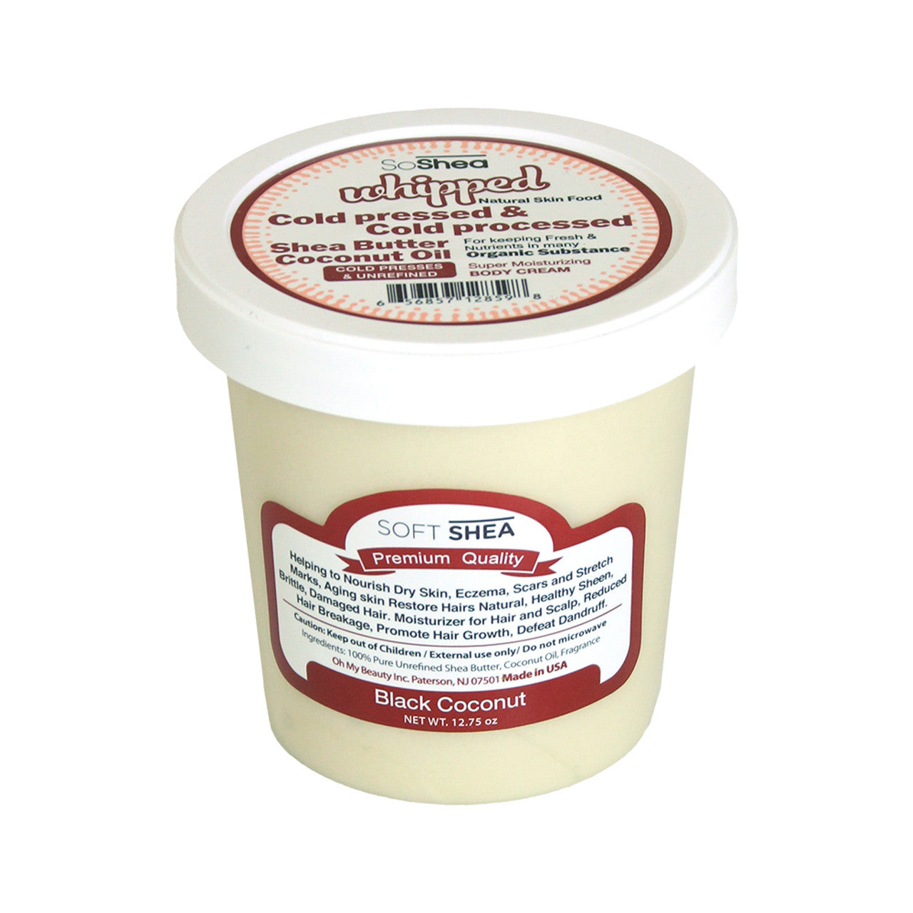 Whipped Shea Butter w/Coconut Oil - Black Coconut 12.75 oz.
