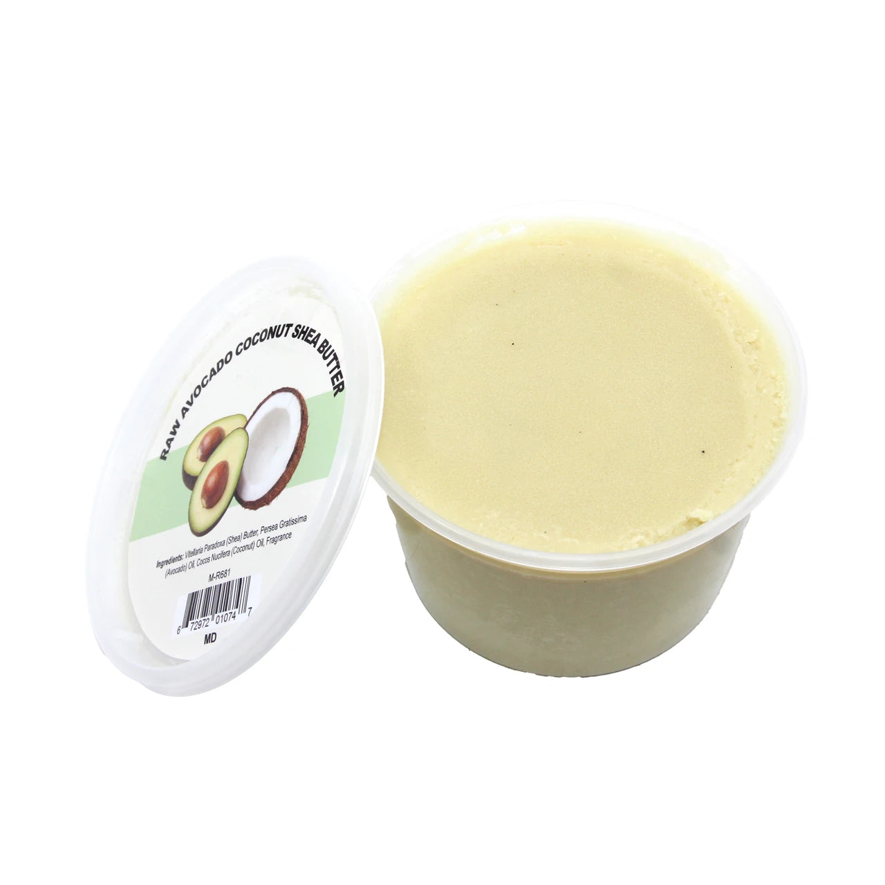 Raw Avocado & Coconut Shea Butter for Dry Skin Repair & Deep Hydration – 16 oz.
