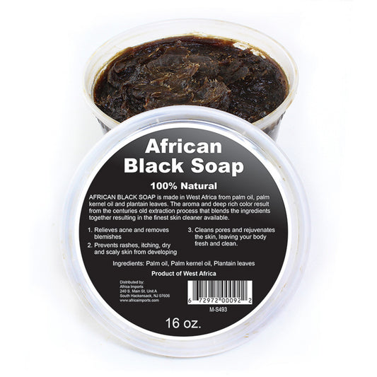 West African Black Soap 16 oz. Paste