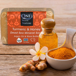 Dead Sea Minerals: Turmeric & Honey Soap 7 oz.