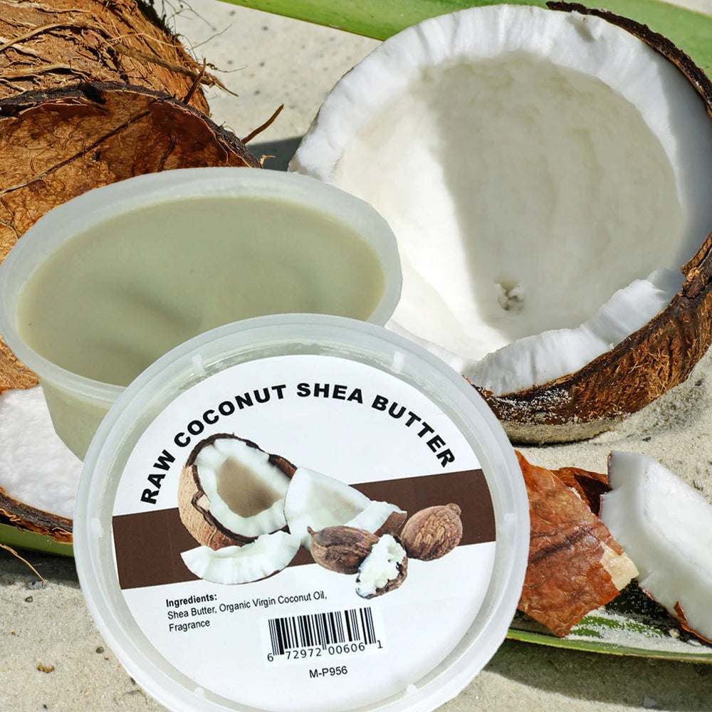 Raw Coconut Shea Butter for Deep Hydration – 8 oz.