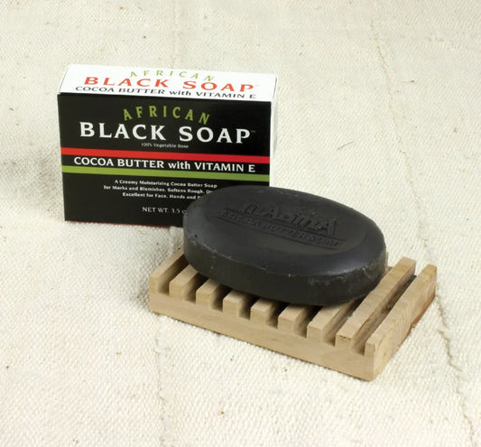 Madina: African Cocoa Butter Black Soap - 3½ oz.
