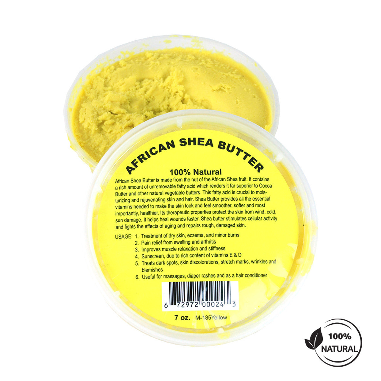 100% Natural African Shea Butter Yellow: 7 oz.