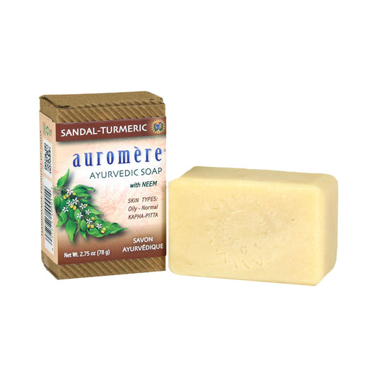 Auromere Sandal Turmeric Ayurvedic Soap 2.75 oz.
